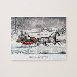 Currier & Ives Puzzle - The Road, Winter