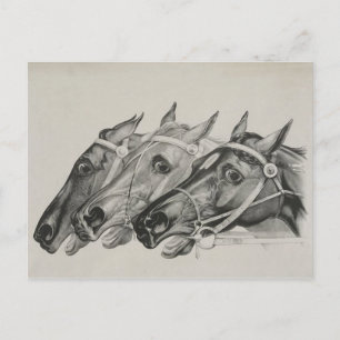currier & ives --The Leaders postcard