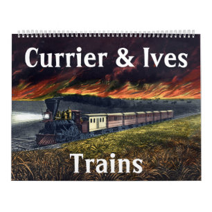 Currier & Ives Trains Calendar
