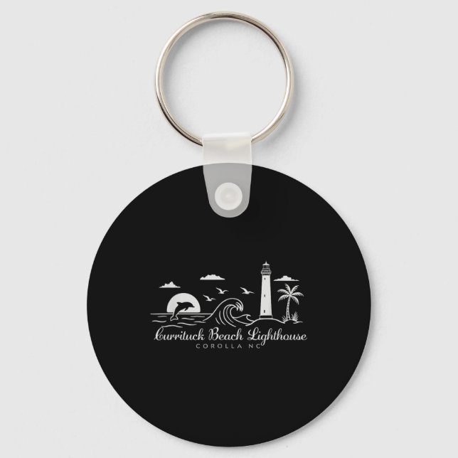 Currituck Beach Lighthouse Corolla North Carolina  Key Ring (Front)