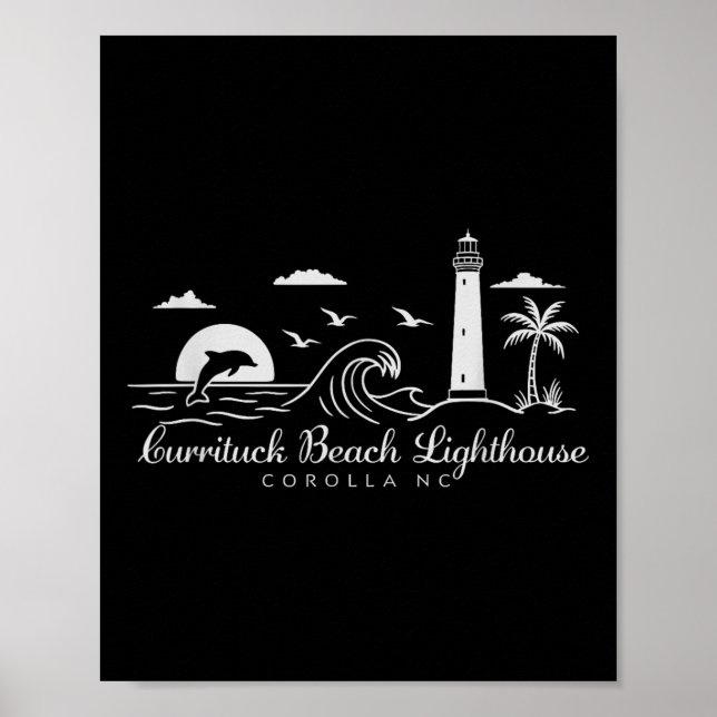 Currituck Beach Lighthouse Corolla North Carolina  Poster (Front)