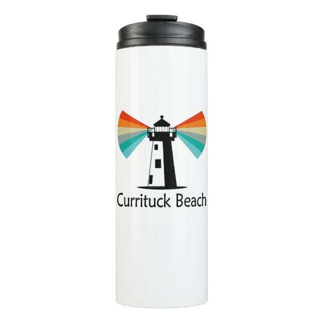 Currituck Beach Lighthouse Rainbow Thermal Tumbler (Front)
