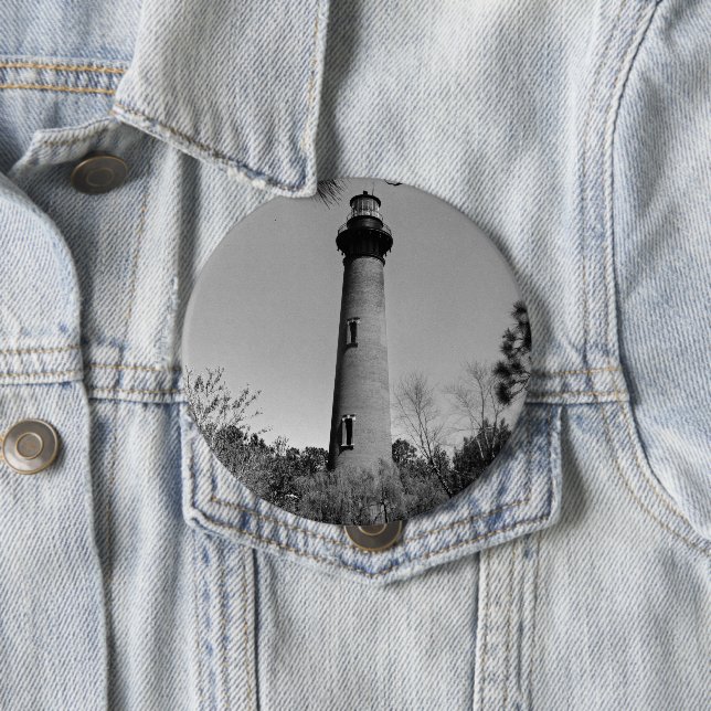 Currituck Lighthouse 10 Cm Round Badge (In Situ)