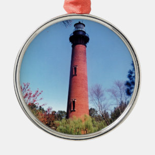 Currituck Lighthouse Metal Tree Decoration