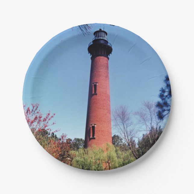 Currituck Lighthouse Paper Plate (Front)