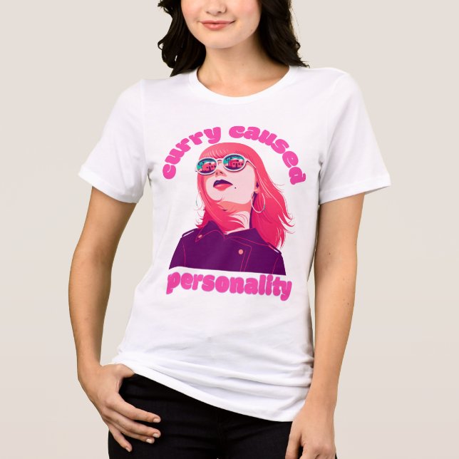 Curry Caused Personality Curry Lover Tri-Blend Shirt (Front)