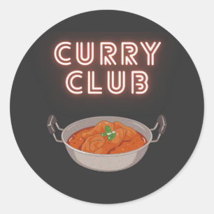 Curry Club Classic Round Sticker
