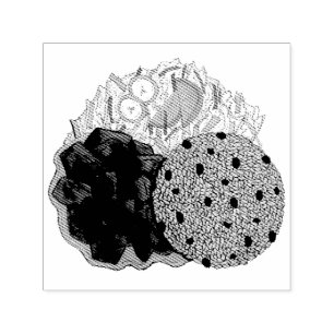 Curry Goat Rice and Peas Jamaican Caribbean Food Self-inking Stamp