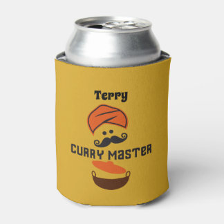 Curry Master Funny Indian Cooking Chef Can Cooler