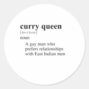 CURRY QUEEN CLASSIC ROUND STICKER