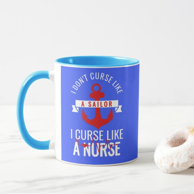 Curse Like A Nurse Mug (With Donut)