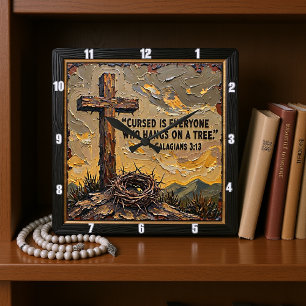 Curse to Blessing: The Cross Square Wall Clock