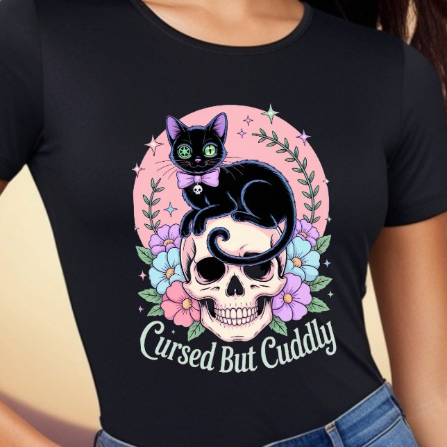 Cursed but Cuddly - Funny Halloween Tshirt Design  (Creator Uploaded)