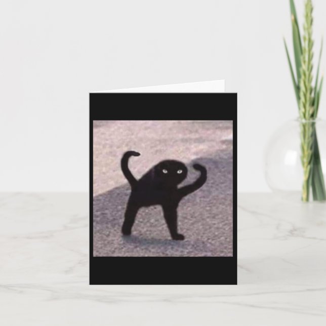 Cursed Cat Memes Cursed Cat Angry As Meme  Card (Front)