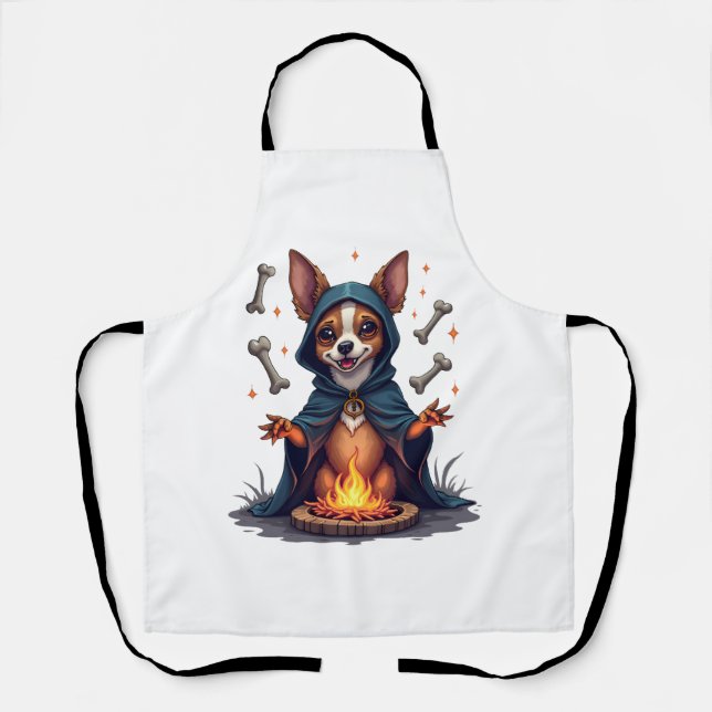 Cursed Chihuahua Ritual Dog Apron (Front)