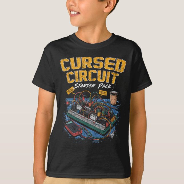 Cursed Circuit Starter Pack Funny Electronics Hall T-Shirt (Front)