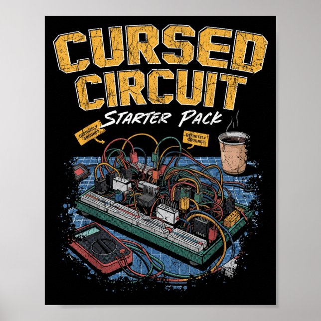 Cursed Circuit Starter Pack Funny Electronics Poster (Front)