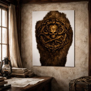 Cursed Coin Pirate Sigil Poster