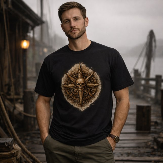 Cursed Compass Sigil Pirate T-Shirt (Creator Uploaded)