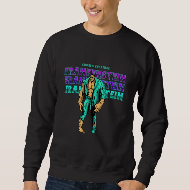 Cursed Creature Frankenstein  Halloween  Trick Or  Sweatshirt (Front)