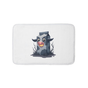 Cursed Milk Carton Cow Bath Mat