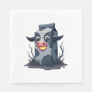 Cursed Milk Carton Cow Napkin