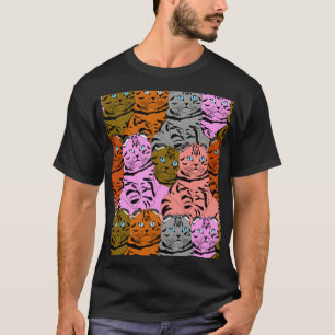 Cursed Pictures of Cats Animal Art Stupid Looking  T-Shirt