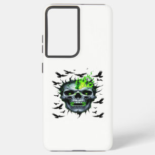 Cursed Skull with Green Fire – Horror Halloween Ar Samsung Galaxy Case