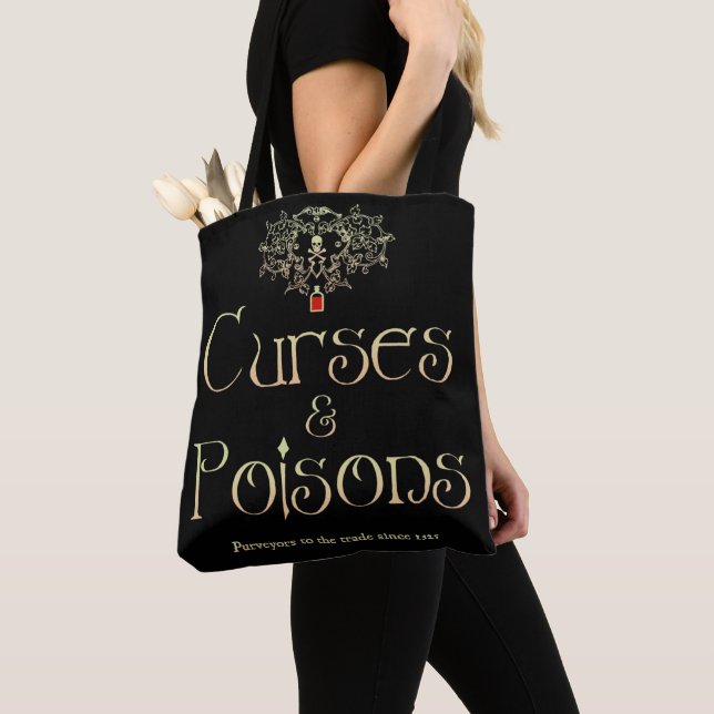Curses and Poisons Tote Bag (Close Up)