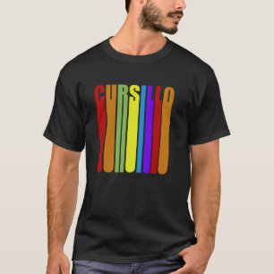 Cursillo Colourful Elongated Letters Christian Fai T-Shirt