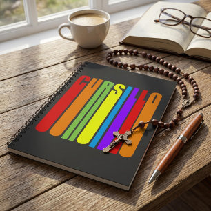 Cursillo Colourful Elongated Text Christian Faith Notebook