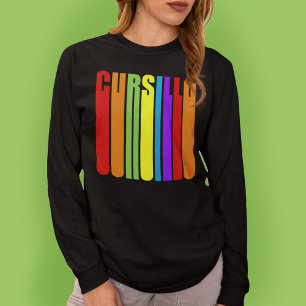 Cursillo Colourful Elongated Text Christian Faith T-Shirt