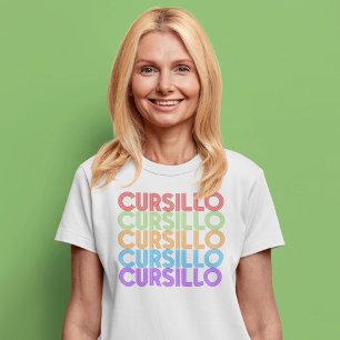 Cursillo Colourful Stacked Rainbow DeColores T-Shirt