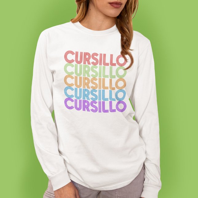 Cursillo Colourful Stacked Rainbow DeColores T-Shirt (Creator Uploaded)