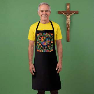 Cursillo DeColores Spanish Folk Art Rooster Apron