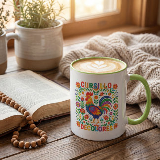 Cursillo DeColores Spanish Folk Art Rooster Mug