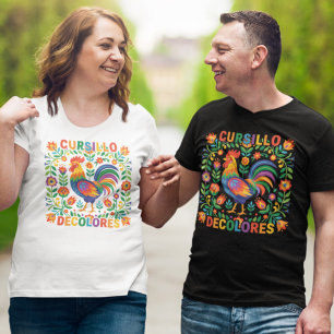 Cursillo DeColores Spanish Folk Art Rooster T-Shirt