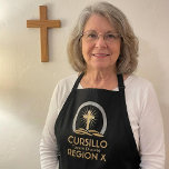 Cursillo Radiant Cross on Hill Diocese & Region  Apron<br><div class="desc">Show your Cursillo pride with this elegant and meaningful Cursillo custom diocese and region t-shirt, designed especially for devoted Cursillistas across the country. Featuring a radiant cross with light beams above flowing hills and bold “Cursillo” lettering, this faith-filled design represents spiritual renewal, Christian leadership, and the joy of living DeColores....</div>