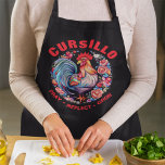 Cursillo Rooster with Roses Pray Reflect Grow Apron<br><div class="desc">Celebrate faith, renewal, and spiritual growth with this vibrant Cursillo rooster design, inspired by the joyful message of DeColores. Rich in color and symbolism, this beautifully detailed rooster is framed by beautiful roses and paired with the meaningful words “Pray • Reflect • Grow, ” capturing the heart of the Cursillo...</div>