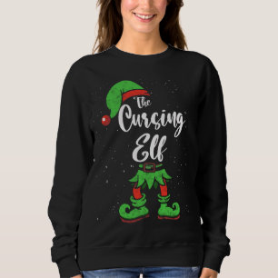 Cursing Elf Matching Family Christmas Pajama Costu Sweatshirt