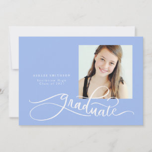 Cursive Handlettered Grad Announcement with Trio