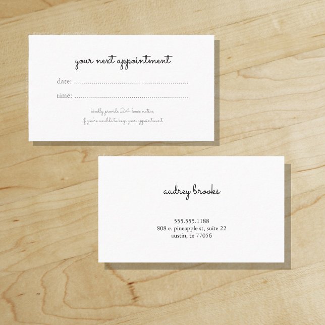 cursive | handwriting | your next appointment ("Everyday is abundantly beautiful." 
Sincerely Best Wishes from Lucky Design World)
