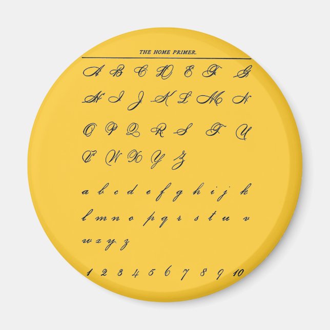 Cursive Letters Magnet (Front)