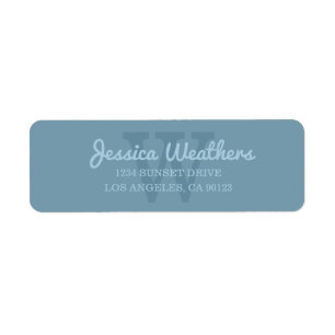 Cursive Name   Monogrammed Return Address