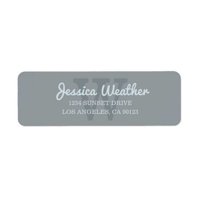 Cursive Name | Monogrammed Return Address (Front)