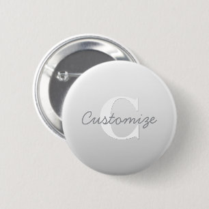 Cursive Name or other Text w/Monogram   Gradient  6 Cm Round Badge