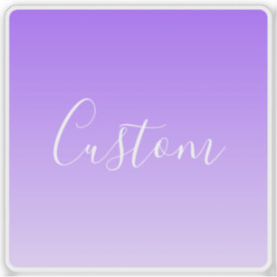 Cursive Script Name & Editable Light Purple Ombre 