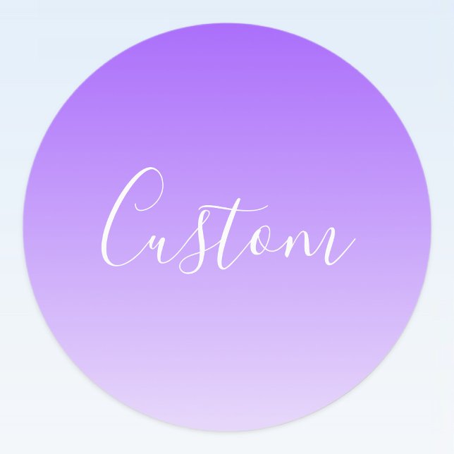 Cursive Script Name & Editable Light Purple Ombre  (Creator Uploaded)