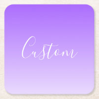 Cursive Script Name & Editable Light Purple Ombre