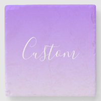 Cursive Script Name & Editable Light Purple Ombre